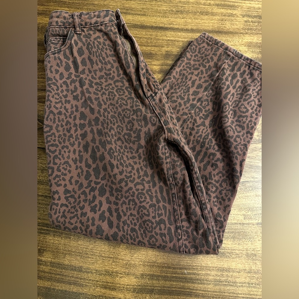 Rylee & Cru Leopard Print Jeans